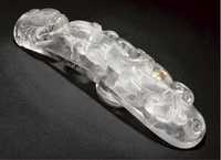 19th Century A rock crystal belt hook